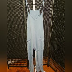 Oversized Trendy Onsie Romper Jumpsuit With Spagetti Straps Hot Shot Zipper